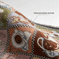 Housse de canapé modulable en jacquard tissé, mélange polyester-coton, motif dessin animé à pompons, décorative, anti-boulochage