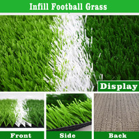 Gazon artificiel de football en monofilament de type remplissage, hauteur 50 mm, remplissage sable-caoutchouc, terrain de sport extérieur résistant à l'usure