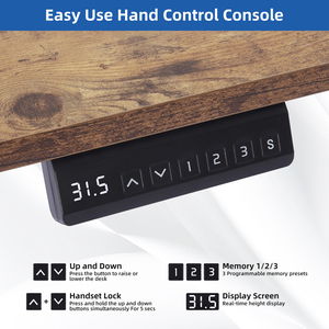 Sản Xuất Tùy Chỉnh Nâu Hai Động Cơ Bệnh Viện Ngồi Đứng Máy Tính Xách Tay Bảng Điện Chiều Cao Có Thể Điều Chỉnh Thang Máy Bàn Văn Phòng Cho Công Việc Nghiên Cứu - Product Image 5