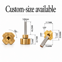 Cylindre de serrure à came hexagonale en laiton massif avec 2 clés pour armoire, boîte, casier, coffret à outils
