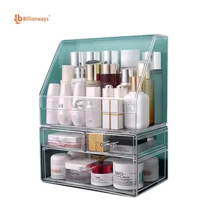 Cosmetic organizer box acrylic lucite storage box desktop clear jewelry acrylic makeup drawer organizer storage box