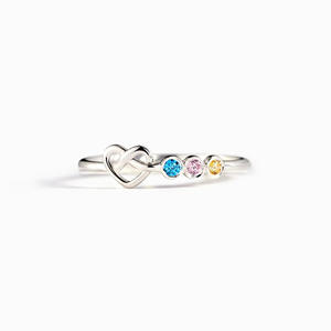 Anello Infinity T0684 con Zirconia Cubica Creata in Laboratorio, Montatura a Griffe, Anelli Unisex alla Moda, Idea Regalo - Product Image 5