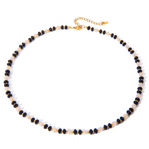 Elegante Collar de Perlas Abacus con Diseño Geométrico Redondo en Acero Inoxidable y Oro de 18k, Joyería de Moda para Mujer - Product Image 1