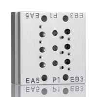 Plaque de bus à 3 positions SS5Y3-20-03-00F-Q, interface G, corps en aluminium moulé sous pression, série SY3000