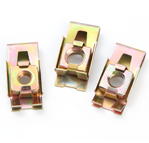 304 écrou à <span class=keywords><strong>pince</strong></span> en acier inoxydable M5 jaune Zinc M8 B-Type insérer écrou à ressort pièces de voiture pour véhicules de moto M10 - Product Image 5