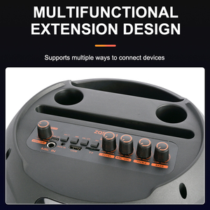 SING-E ZQS2801 8 Inch*2 <strong>Speaker</strong> Outdoor Portable Trolley Audio <strong>Speaker</strong> <strong>DJ</strong> <strong>Speaker</strong> <strong>System</strong> Subwoofer Sound Box With LED Light - Product Image 4