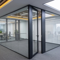 2025 Offre Spéciale plein haut bureau séparateur cloison prix personnalisé modulaire en aluminium bureau cloison avec porte