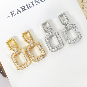 Pendientes de Araña con Circonitas, Chapados en Oro, Plata y Rodio, Diseño de Joyería Nueva, Estilo Iced Out, Lindos para Mujer - Product Image 3