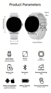 Montre connectée ultra-fine pour femmes, écran toujours actif, affichage de l'heure, bracelets intelligents, appel Bluetooth, montre connectée femme Y9 - Product Image 6