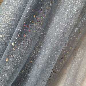 Vestido tutú tela de malla americana con tela de <span class=keywords><strong>tul</strong></span> de estrellas con tela de vestido de impresión de papel de aluminio brillante - Product Image 5