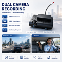 Cámara para Vehículo EH24D 4G con IA, Doble Lente 1080P, GPS, Visión Nocturna, DVR, Gestión de Flotas, Almacenamiento en Tarjeta SIM/TF, PC