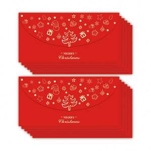 Sobres Rojos de Papel Recubierto Personalizados y Sobres para Tarjetas de Regalo con Diseño en Relieve de Dinero de la Suerte para Tarjetas de Felicitación - Product Image 6