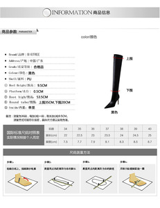Femmes Bottes Au-dessus du genou Noir Zip Slip on Thigh High Boots Stiletto Gladiator 9.5cm High Heels Pumps Lady Shoes Winter Boots - Product Image 2