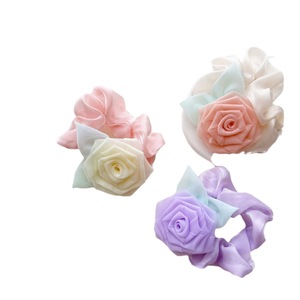 Nuevo lazo para el cabello infantil de gasa con estampado floral, lazo para el cabello de satén para padres e hijos, diadema - Product Image 5