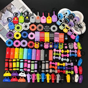 Tùy Chỉnh Dễ Thương <span class=keywords><strong>Mini</strong></span> Keychain Túi Purse Charms Quả Tạ Trọng Lượng Quà Tặng Cho Người Đàn Ông Tập Thể Dục Phụ Nữ Silicone Phòng Tập Thể Dục Keychain Phụ Kiện - Product Image 3