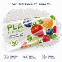 Granulés de PLA à haute transparence, matière première BOPLA, granulés d'acide polylactique pour l'impression alimentaire et les films de laminage