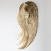 Stock 16 18 20 Frauen Topper über Nacht Lieferung Chinesische Nagel haut Remy Menschenhaar Lady Toupees Seide Mono Lace Base mit PU herum