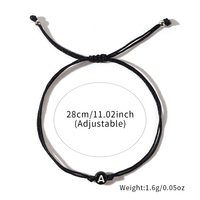 Go2boho gelang tali hitam untuk pria, Perhiasan pantai modis minimalis 2 lapis musim panas