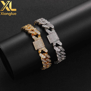 Fashion Trendy Sparkling Women Brass <b>Bracelets</b> Zircon 3 Rows Baguette Stone Cuban Link Chain <b>Bracelet</b> - Product Image 6