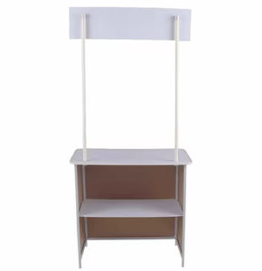 บูธโฆษณาแบบพกพาพับได้พร้อมเคาน์เตอร์ทรงสี่เหลี่ยมผืนผ้า ประกอบง่าย ใช้งานกลางแจ้ง ใช้ซ้ำได้ ใช้เป็นโต๊ะทำงานในสำนักงาน - Product Image 6