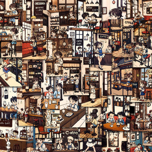 E-50 hcure cà phê loạt dán đáng sợ chất độc đầy màu sắc trang trí cửa sổ máy tính chai nước không thấm nước dán Graffiti - Product Image 2