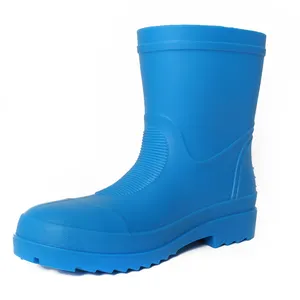 LAPPS Custom Color Comfort Steel Toe Rubber Gumboots Anti-slip Waterproof Ankle Pvc Rain Boots Women