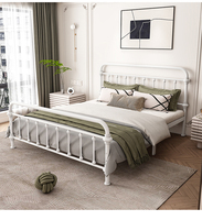 Lit en fer moderne à double usage Mobilier de chambre à coucher durable à cadre unique pour hôtel, maison, adultes et enfants