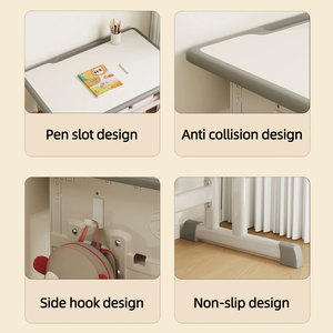 Conjunto de Silla y Escritorio de Metal Ajustable Moderno para Estudio, Ideal para Escuelas Comerciales y Niños de Primaria - Product Image 5