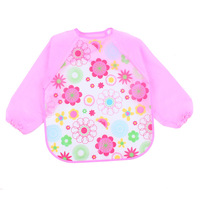 Tablier d'alimentation en polyester imperméable à manches longues pour enfant, fille et garçon