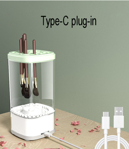 Laxney Nouveau Design Nettoyeur de pinceaux de maquillage électrique portable rechargeable en ABS/TPE Blanc pour usage commercial et domestique - Product Image 5