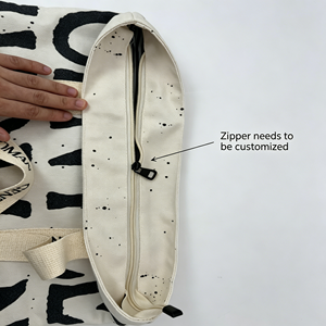 <span class=keywords><strong>Sac</strong></span> fourre-tout en toile de <span class=keywords><strong>luxe</strong></span> avec logo personnalisé imprimé, <span class=keywords><strong>sac</strong></span> fourre-tout en toile blanche avec fermeture éclair - Product Image 6