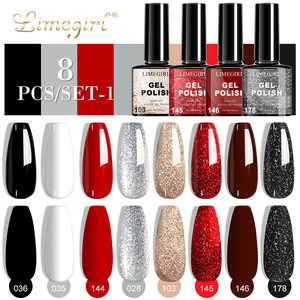 Esmalte de <span class=keywords><strong>Uñas</strong></span> Líquido de Larga Duración y Set de Gel Adhesivo para Arte de <span class=keywords><strong>Uñas</strong></span>, Serie de 8 Colores con Lámpara LED - Product Image 3