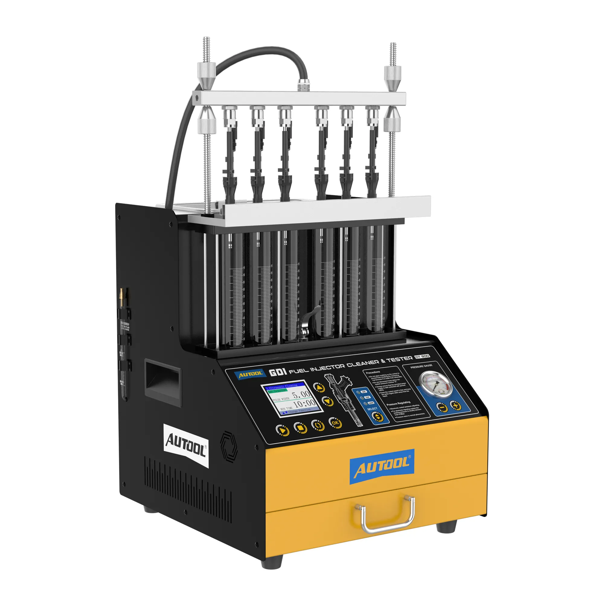 AUTOOL CT500 araba ultrasonik yakıt enjektör temizleyici yüksek basınçlı yıkayıcı gaz yağı temizleme araba meme makinesi tedarikçileri