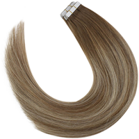 Extensions de cheveux humains à bandes adhésives invisibles, double épaisseur, qualité professionnelle, cheveux vierges Remy avec cuticules intactes, pour cheveux courts