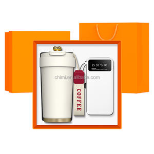Ensemble cadeau d'entreprise personnalisé Tasse de luxe + Batterie externe avec support de téléphone Kits exécutifs Cadeau promotionnel d'entreprise avec boîte cadeau - Product Image 1