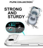 Coque de protection antichoc transparente de luxe pour iPhone 17 Air 15 14 Plus 13 12 11 17 Pro Max 16E