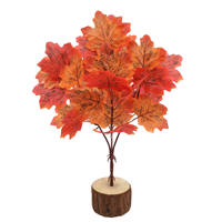 Feuilles d'érable artificielles, lot de feuilles d'automne artificielles, décorations de table pour Halloween, Thanksgiving, jardin, feuilles d'érable d'automne