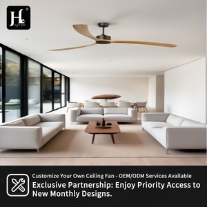 Wood <b>Ceiling</b> <b>Fan</b> <b>with</b> Remote Control No <b>Lights</b>,<b>Modern</b> Reversible DC Motor Indoor Outdoor 3 Blades <b>Ceiling</b> <b>Fans</b> - Product Image 6
