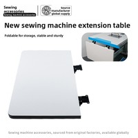 Nouvelle table d'extension pliable pour machine à coudre, pour rangement, panneau plat, extension de bureau plus longue/plus large, garantie de 3 mois en Chine