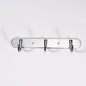 Aluminum Alloy Eco-Friendly Multifunction Wall Mounted Coat Clothes Rack Custom Logo <b>Hooks</b> for Bathroom Bedroom Office <b>Kitchen</b> - Product Image 5