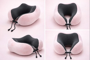 Cuscino Cervicale da Viaggio Personalizzato in Memory Foam Pieghevole per Aereo e Auto - Product Image 2