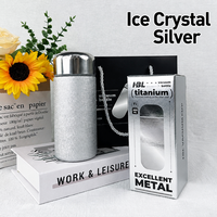 Bouteille d'eau isotherme en titane avec logo personnalisé, classique, sous vide, pour cadeaux d'affaires | Gobelet pour boissons chaudes
