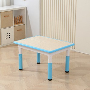 Ensemble table et chaise carrée réglable en hauteur pour enfants, sièges de bureau pour tout-petits, idéal pour l'école, la maternelle, la chambre et l'atelier - Product Image 6