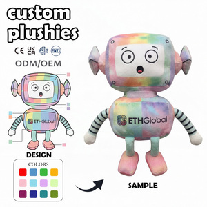 Jouets en peluche personnalisés, poupées, animaux en peluche, robots à tête carrée, souvenirs pour conférences technologiques, poupées musulmanes, peluches Pac-Man, poupées personnalisées de 10 cm - Product Image 1