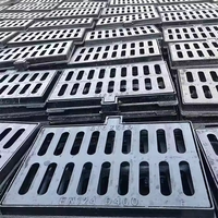 Couvercle de vidange tempête robuste 600*600mm carré EN124 D400 grille de ravin en fonte pour autoroute et port