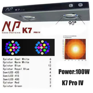 Noopsyche NP K7 Pro IV 100W App WiFi Full Spectrum Saltwater Marine LED <span class=keywords><strong>Aquarium</strong></span> Light pour Coral Reef SPS/ LPS - Product Image 1