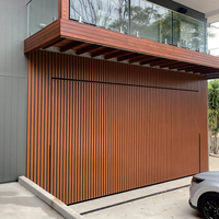 Vente chaude Porte de garage à enroulement moderne personnalisée en alliage d'aluminium à vue panoramique, porte de garage à grille encastrée de sécurité