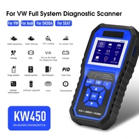 Escáner de Diagnóstico Completo KW450 para VW y Audi con Pantalla TFT de 2.8 Pulgadas, Compatible con OBD2, Ajuste Universal, 12V, Certificado CE