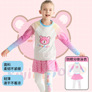 Traje de Baño de Dos Piezas para Niñas SwimBoBo, Manga Larga, Protección UPF 50, Secado Rápido, para Playa y Deportes Acuáticos - Product Image 3