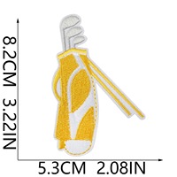 Lot de patchs brodés de golf à thermocoller pour veste, casquette, sac à dos, décoration artisanale DIY, motifs balle de golf, chariot de golf, sac de clubs